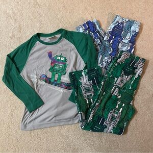 Hanna Andersson Robot Pajama set size 120 cm 6 7 8 years